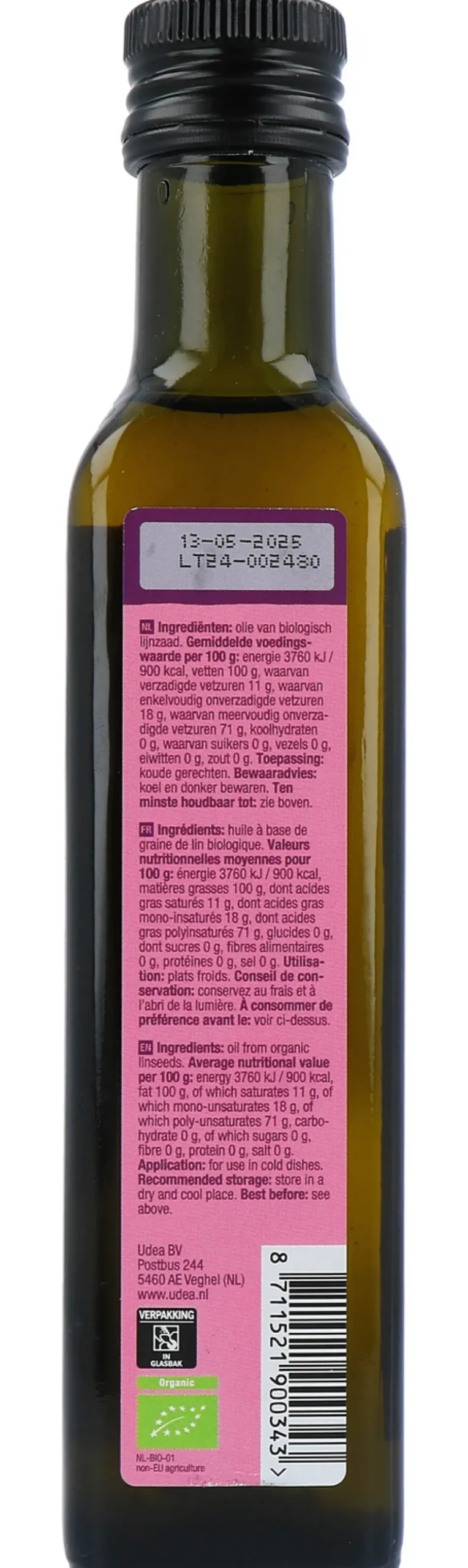 Your Organic Nature Lijnzaadolie Bio (250 ml)