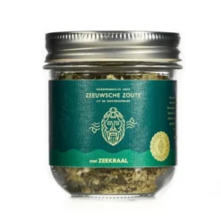 Zeeuwsche Zoute Zout Met Zeekraal Glazen Pot (100 gr)