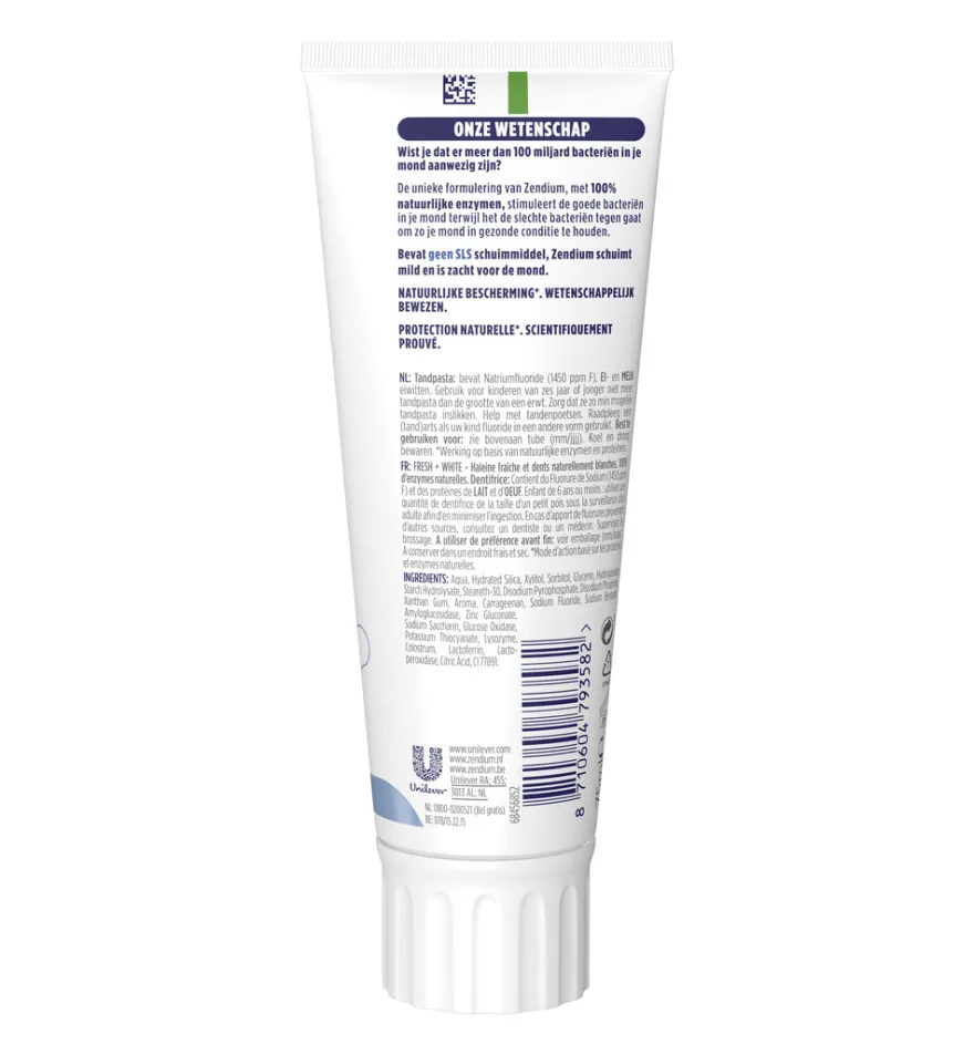 Zendium Tandpasta fresh & white (75 ml)
