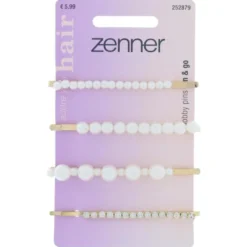 Zenner Haarschuifjes Parels (4 stuks)