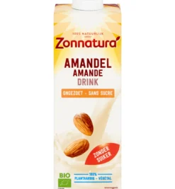 Zonnatura Amandel drink ongezoet bio (1000 ml)