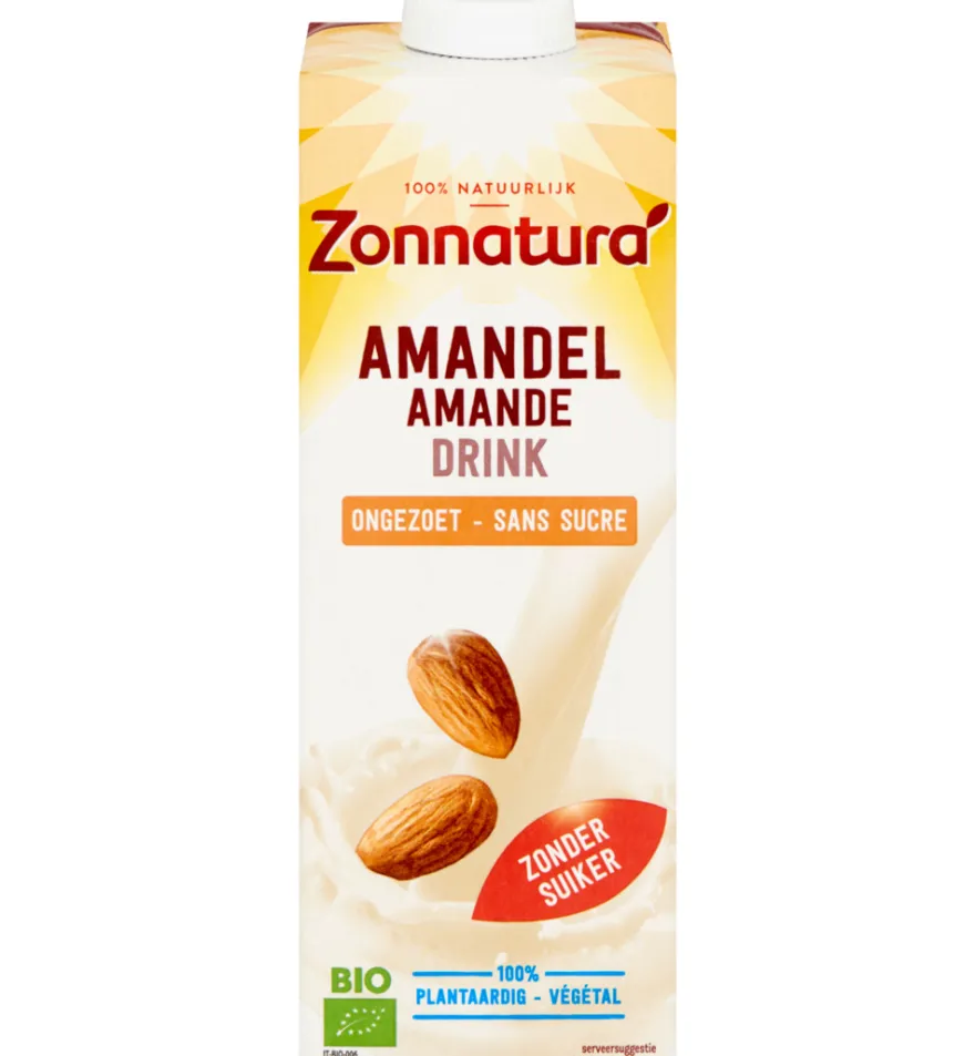 Zonnatura Amandel drink ongezoet bio (1000 ml)