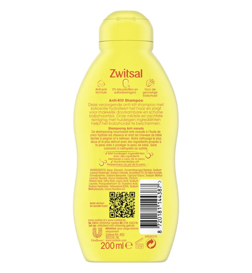 Zwitsal Shampoo anti klit (200 ml)